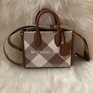 MICHAEL KORS Mirella Extra Small Shopper Crossbody Bag in Luggage